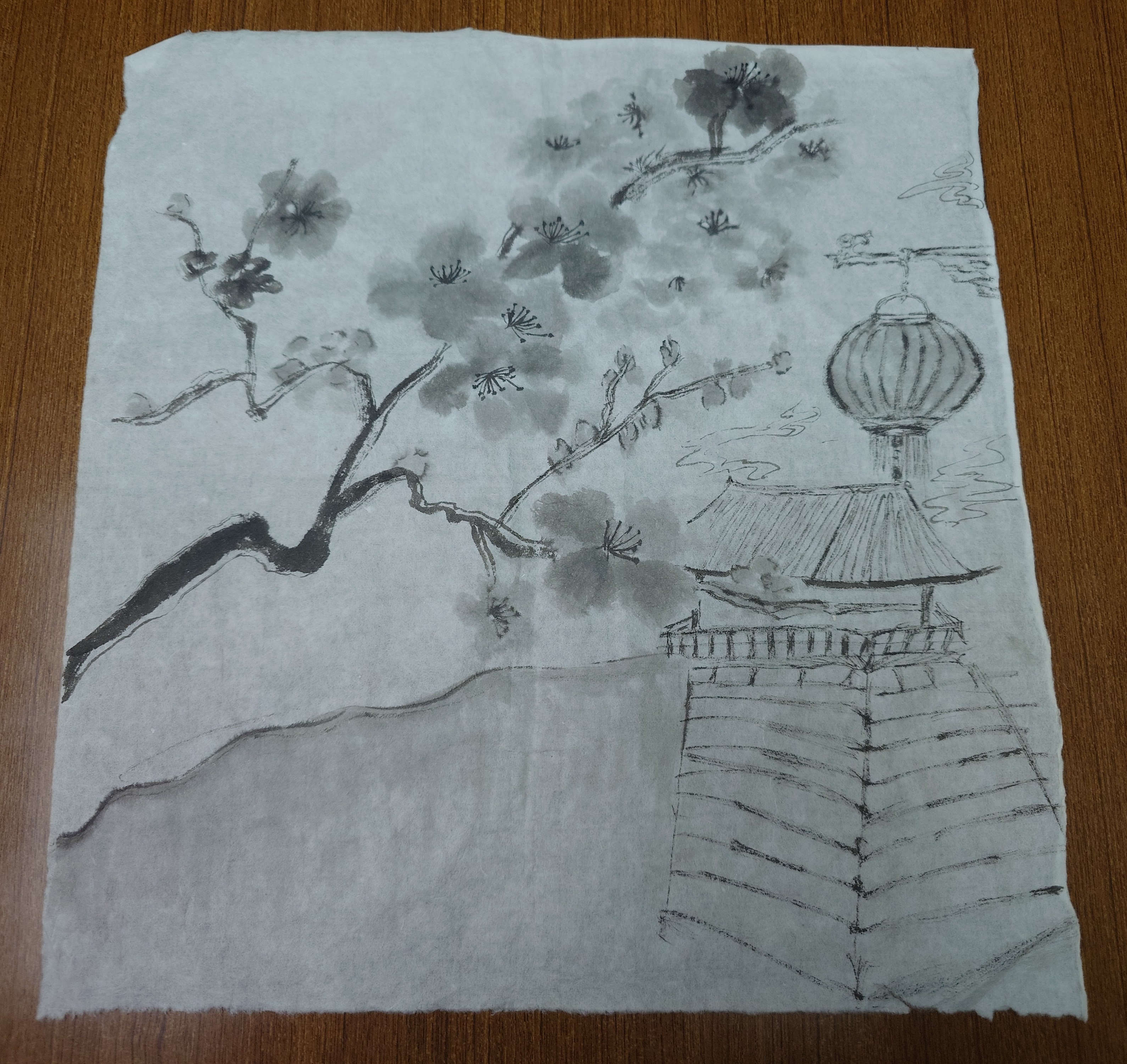 編號4寒梅映燈